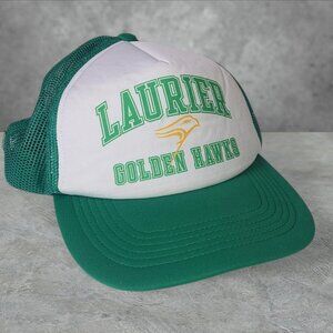 Retro 'Laurier University' green/white trucker hat